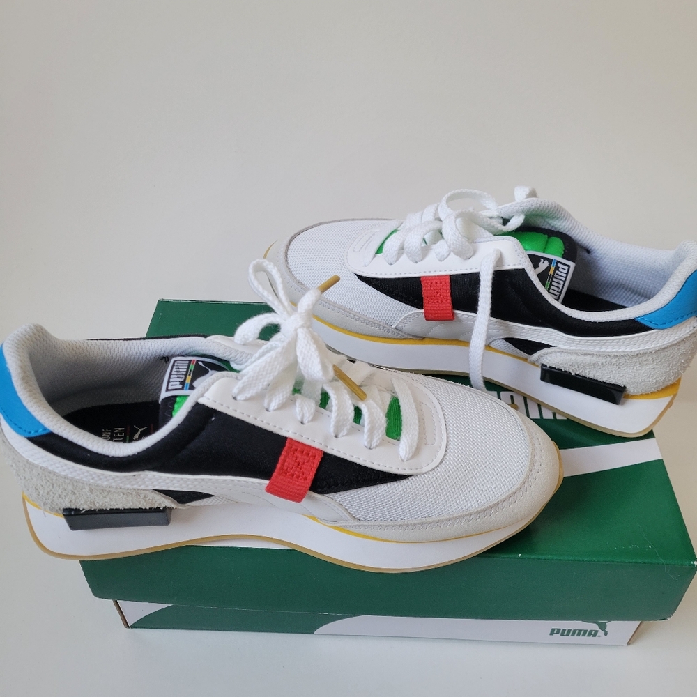 PUMA Future Rider Unity "White/Multicolor" Shoe - Picture 7 of 8